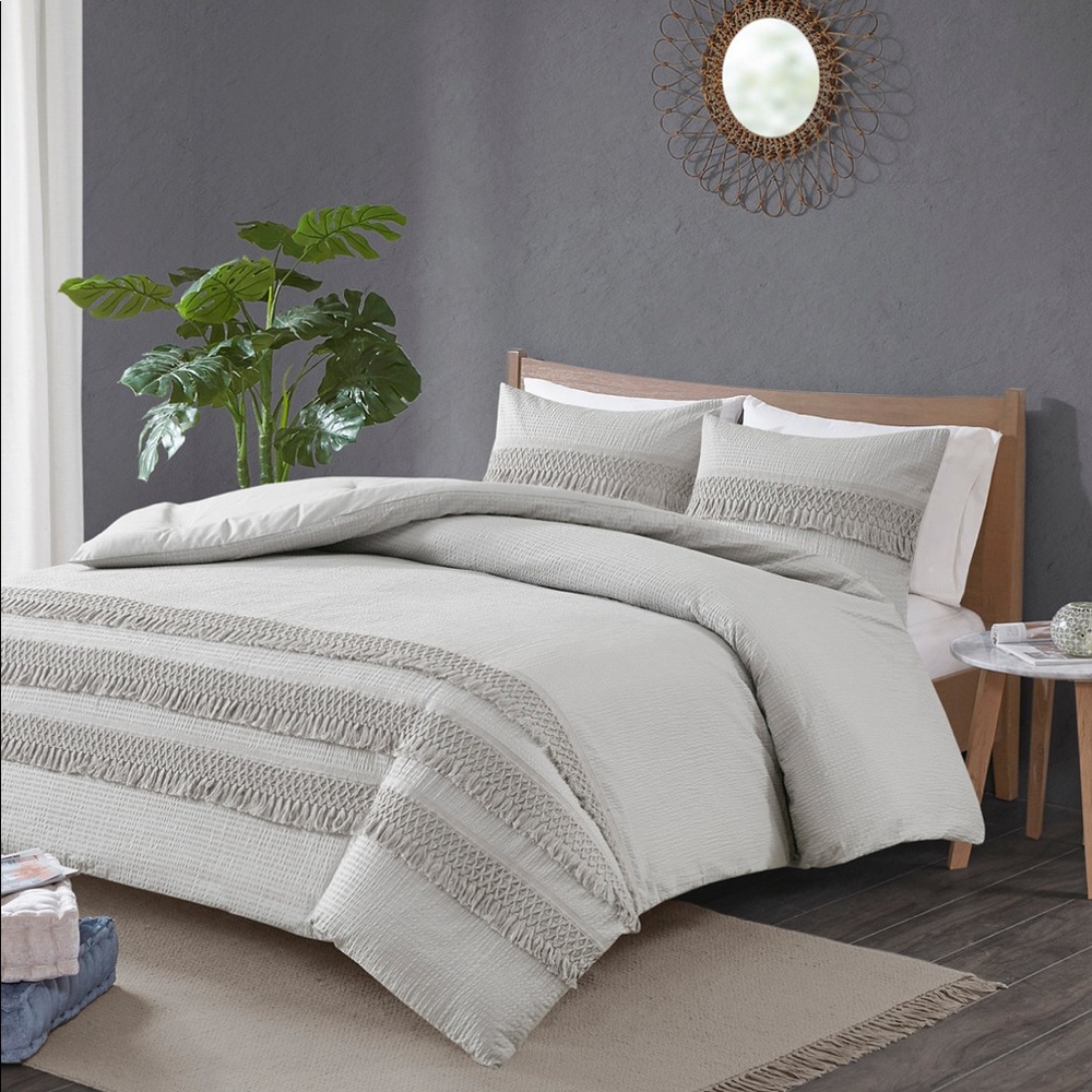 Madison Park Amaya Full/Queen 3 Piece
Cotton Seersucker Duvet Cover Set